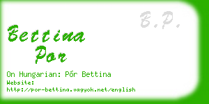 bettina por business card