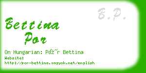 bettina por business card
